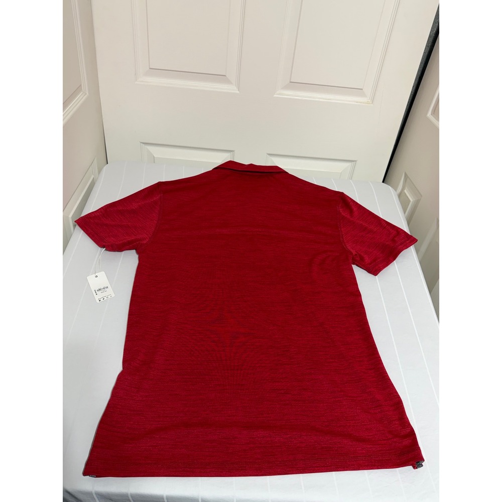 BKE Performance Fabric Polo Shirt Mens XL Red Space Dye Heather Short Sleeve New - Picture 5 of 5